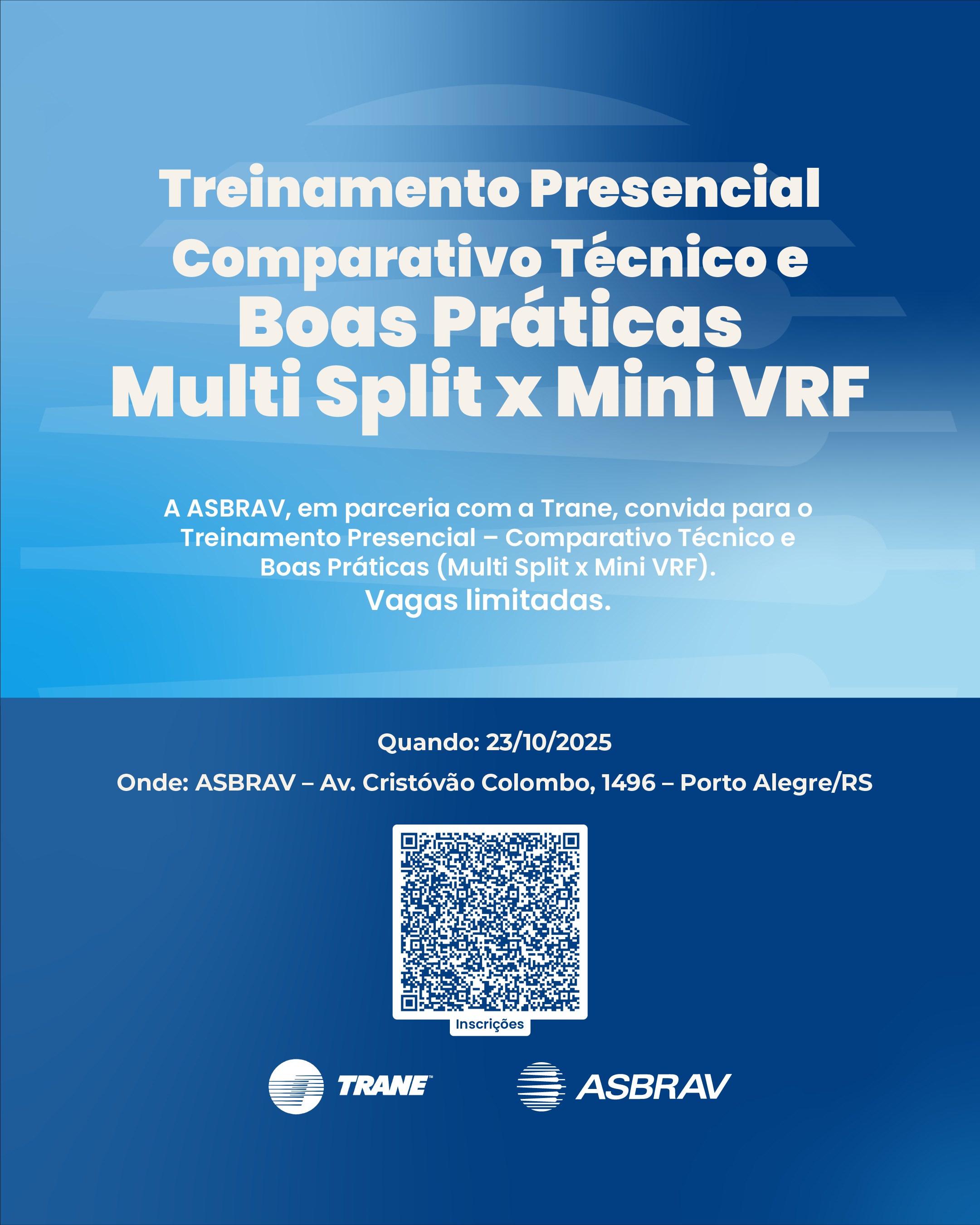 Treinamento Presencial Comparativo Técnico e B o a s Práticas Multi Split x Mini VRF